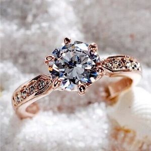 Zircon and Rose Gold Ring
